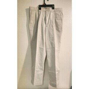 Dockers Classic Fit Flat Front Beige Khaki Pants Mens Size Actual 34x28